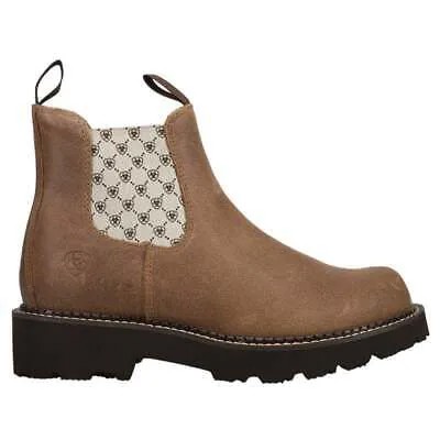 Коричневые женские повседневные ботинки Ariat Fatbaby Twin Gore Chelsea Round Toe 10044408