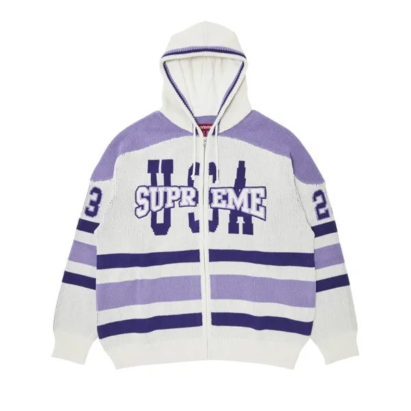 Свитер Supreme USA Zip Up Hooded 'White', белый