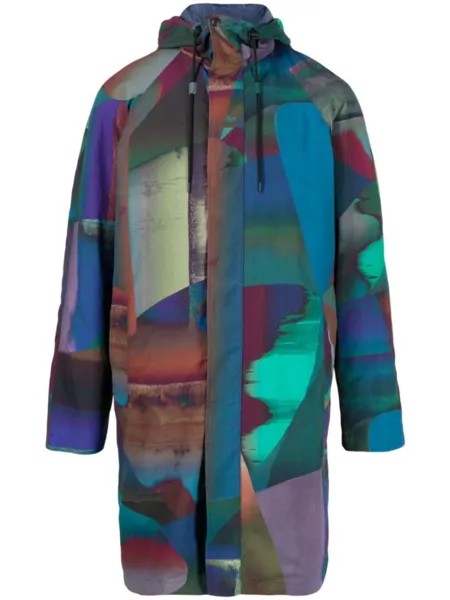 Paul Smith куртка на молнии с капюшоном и принтом, разноцветный
