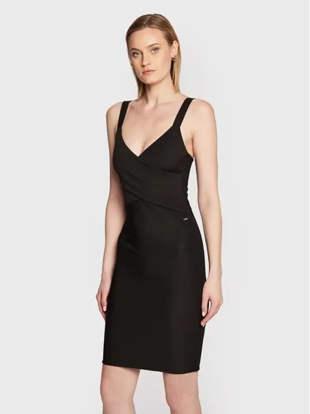 Коктейльное платье regular fit Armani Exchange, черный