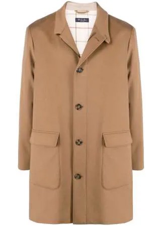 Loro Piana однобортное пальто длины миди