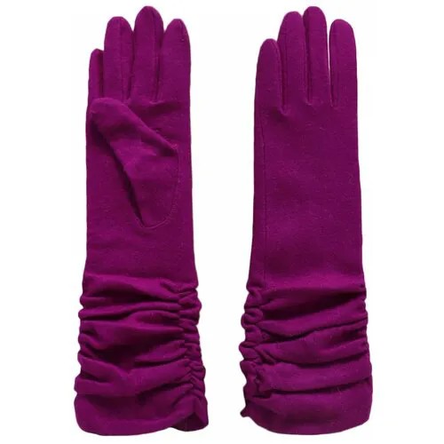 Перчатки Crystel Eden демисезонные, шерсть, подкладка, размер универсальный, фиолетовый