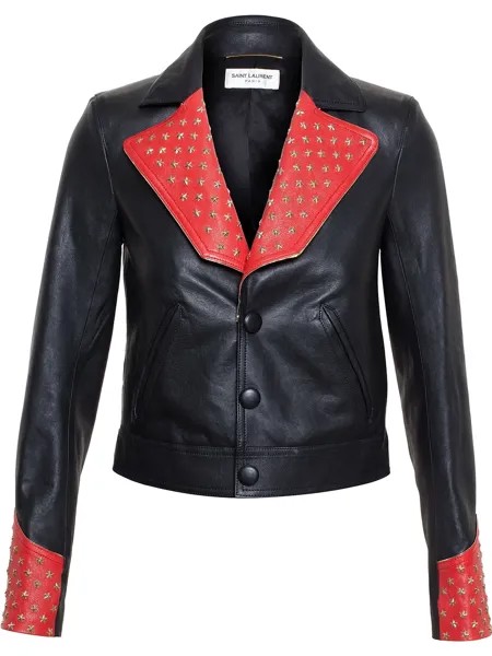 Saint Laurent studded biker jacket