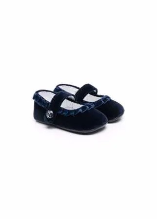 Emporio Armani Kids бархатные балетки