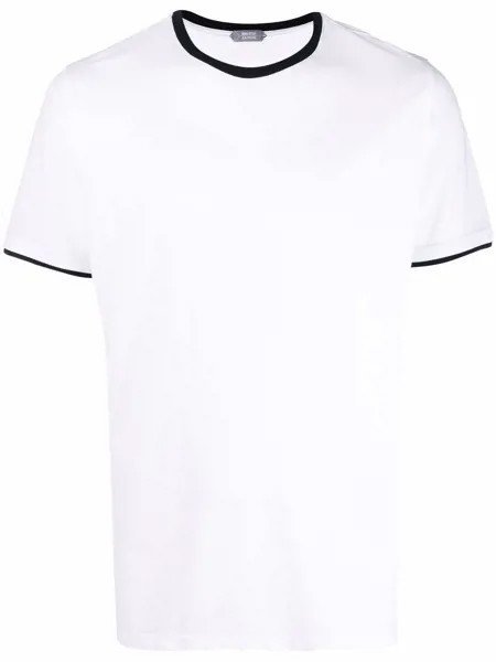 Zanone футболка с контрастной отделкой