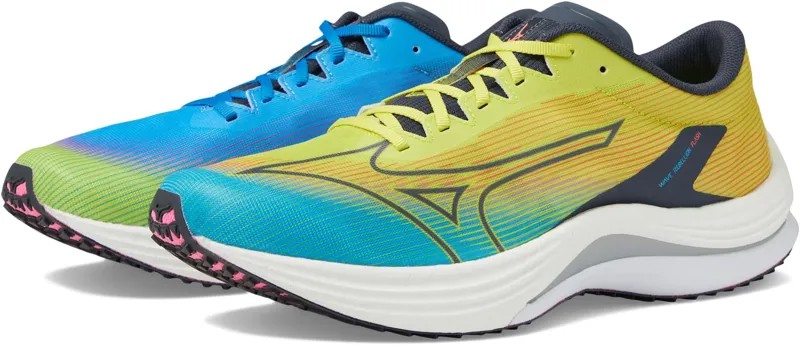 Кроссовки Wave Rebellion Flash Mizuno, цвет Bolt/Ombre Blue