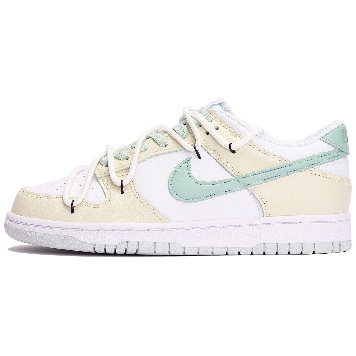 Кроссовки Nike Dunk Skateboarding Shoes Women's Low-top Yellow/green, зеленый