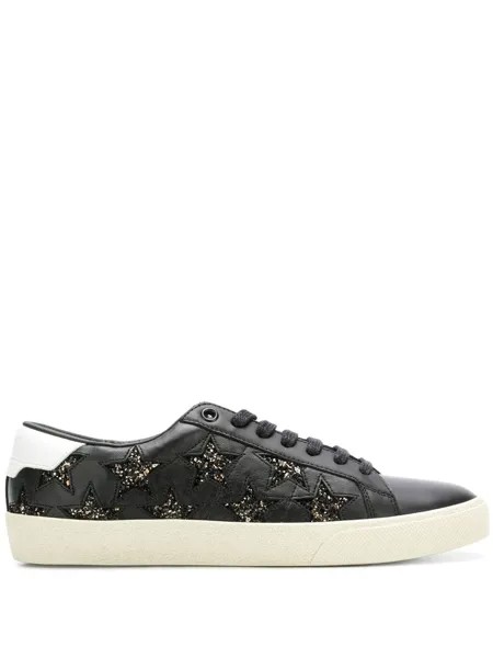 Saint Laurent кеды с блестками