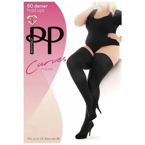 Чулки  Pretty Polly, 60 den, размер XL, черный
