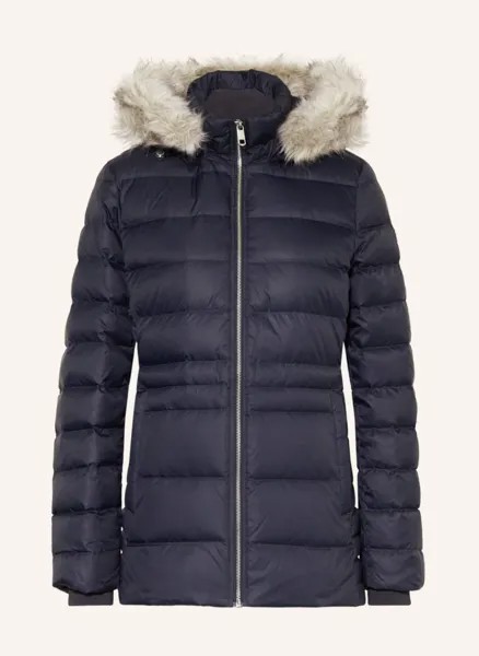 Пуховик TOMMY HILFIGER TYRA mit abnehmbarer Kapuze, темно-синий
