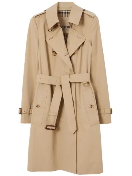 Тренч The Chelsea Heritage длины миди Burberry, бежевый