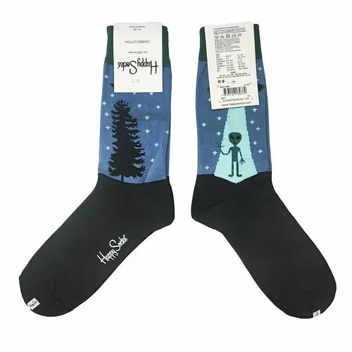 Носки Happy Socks, размер 41-46, голубой, синий, черный