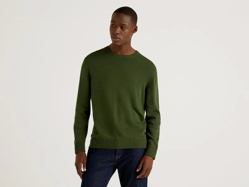 Джемпер мужской United Colors of Benetton 21A_1235U1N67 зеленый M