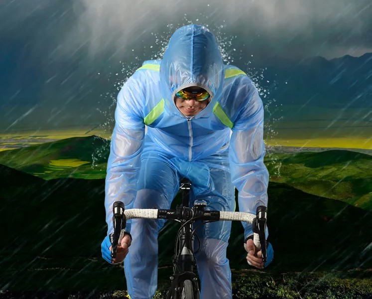 Непромокаемый плащ для мужчин и женщин, Спортивная одежда на открытом воздухе, велосипедные брюки, водостойкий прозрачный карман