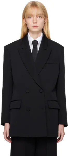 Черный пиджак с остроконечными лацканами Valentino