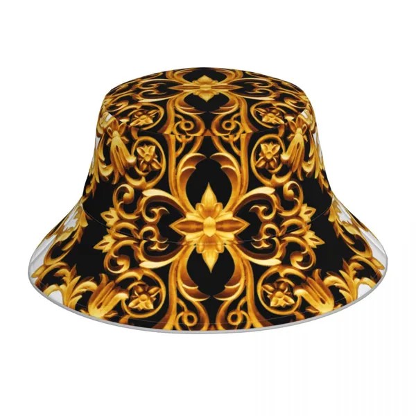 Светоотражающая Панама CINESSD в стиле барокко, золотистая (2), летние шапки, рыбацкая шляпа, складные кепки от солнца для мужчин и женщин
