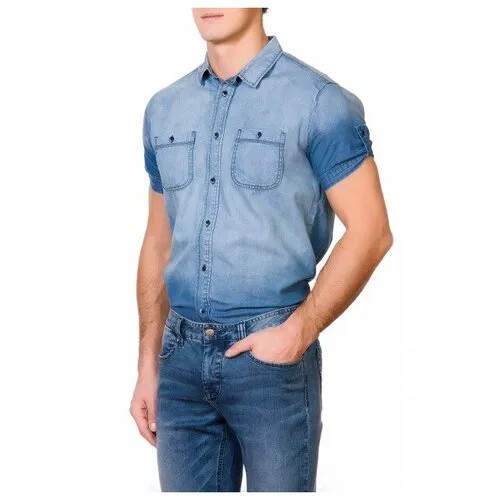 Мужская джинсовая рубашка WESTLAND W7323 SKY размер XL