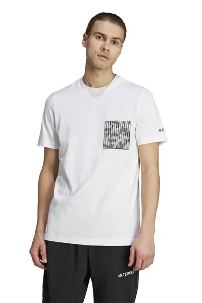 Походная футболка с овальным вырезом Adidas Performance, белый