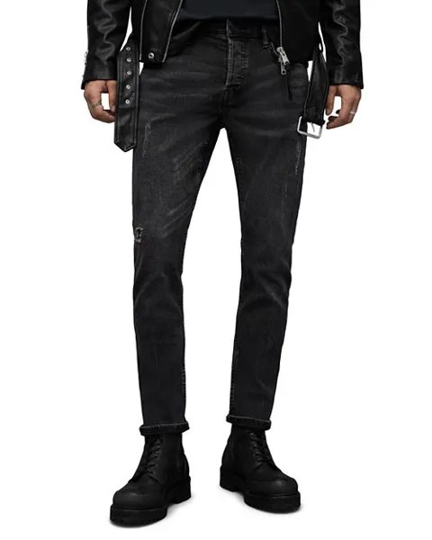 Джинсы Rex Slim Fit черного цвета ALLSAINTS, цвет Black