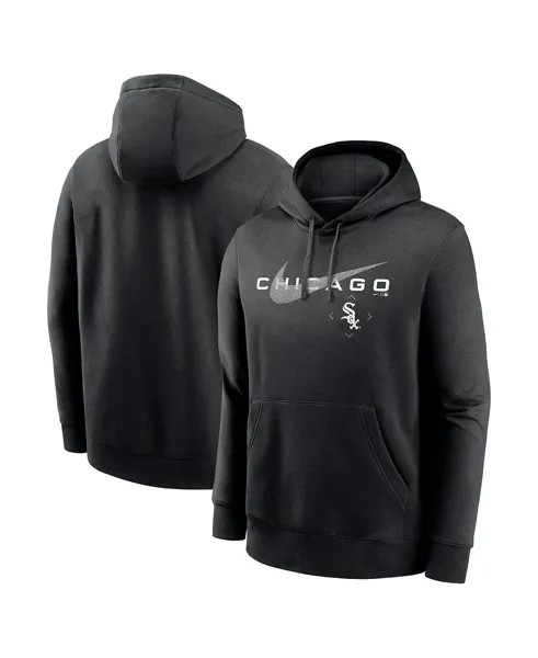 Мужской черный пуловер с капюшоном Chicago White Sox Big and Tall Over Arch Nike