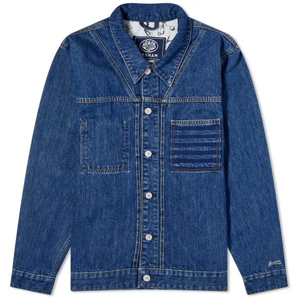 Джинсовая куртка Armor-Lux X Denham Morton Denim, цвет Light Wash Rigid