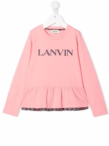 LANVIN Enfant расклешенный топ с логотипом