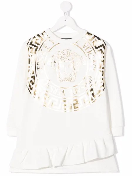 Versace Kids платье с логотипом Medusa