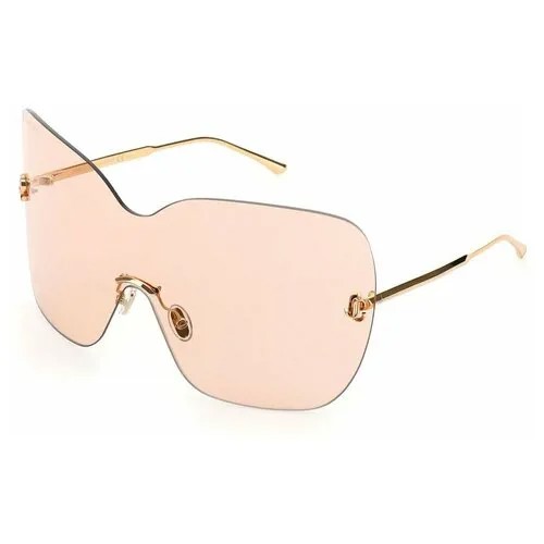Солнцезащитные очки Jimmy Choo, монолинза, оправа: металл, поляризационные, для женщин, золотой