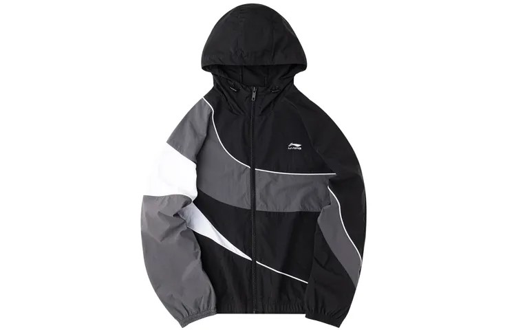 Спортивная модная коллекция куртка мужская черная Lining, черный