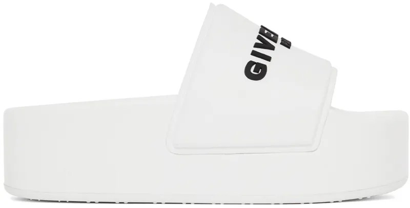 Белые босоножки на платформе с логотипом Givenchy
