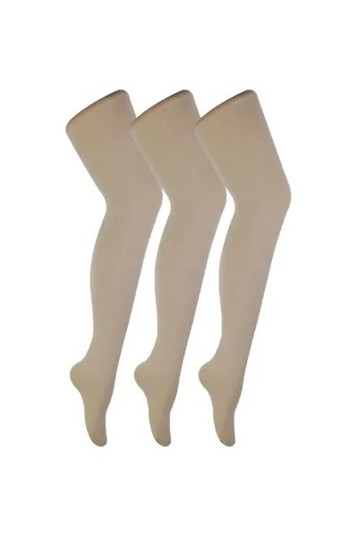 3 пары цветных непрозрачных однотонных колготок плотностью 80 ден Sock Snob, бежевый