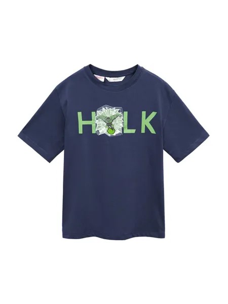 Футболка MANGO KIDS Aquahero, темно-синий