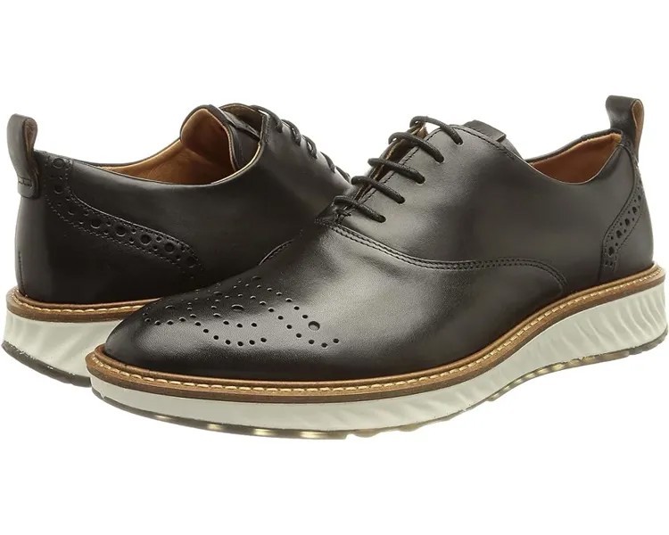 Оксфорды ECCO ST.1 Hybrid Derby Wing Tip, черный