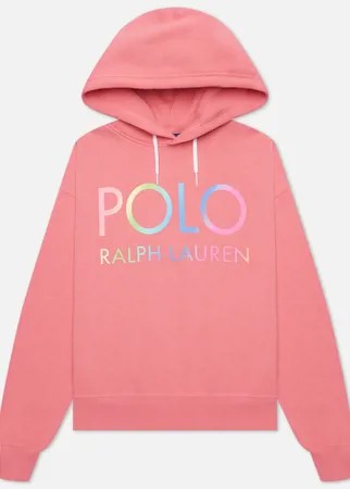 Женская толстовка Polo Ralph Lauren Ombre Logo Fleece Hoodie, цвет розовый, размер S