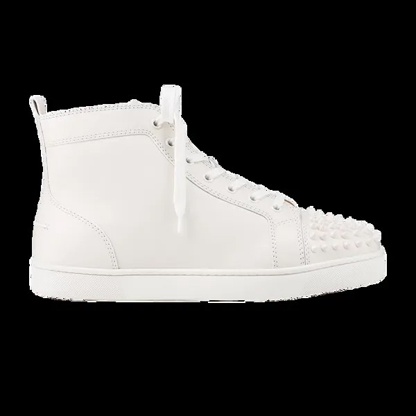 Кроссовки Christian Louboutin Louis Flat Calf Spikes 'White, белый