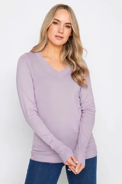 Высокий джемпер с V-образным вырезом Long Tall Sally, фиолетовый