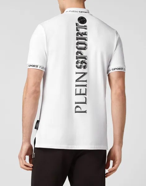 Рубашка-поло SS Tiger Plein Sport, цвет White / Black