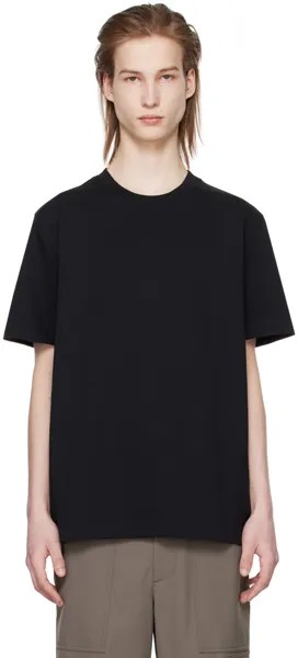 Черная футболка с принтом Helmut Lang