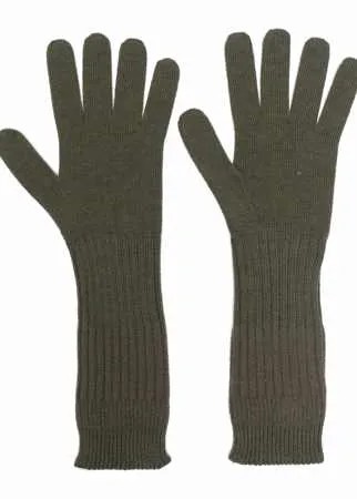 Jil Sander шерстяные перчатки в рубчик