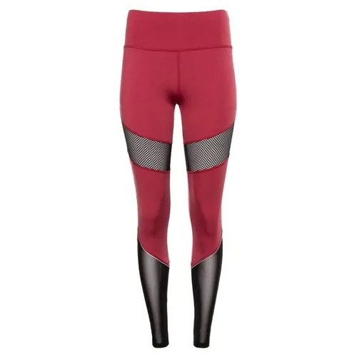 Леггинсы женские спортивные, цвет бордовый и черный, размер 50 (XL)
