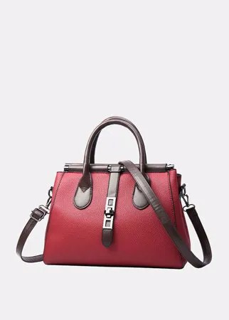 Женская повседневная сумка-портфель в стиле пэчворк через плечо Сумка