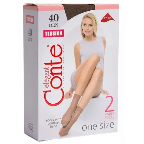Носки Conte elegant, комплект, 40 den, 2 пары, размер 23-25, shade