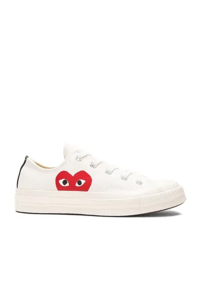 Кроссовки Comme des Garçons Converse Large Emblem Low Top Canvass, белый