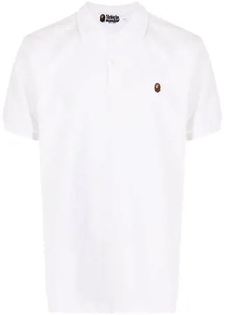 A BATHING APE® рубашка поло с вышитым логотипом