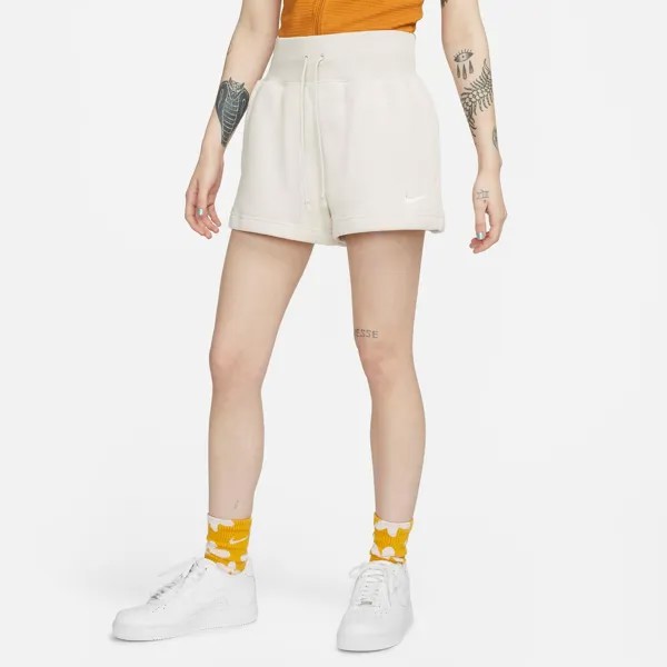 Женские шорты Nike Sportswear из флиса с высокой посадкой Phoenix, белый