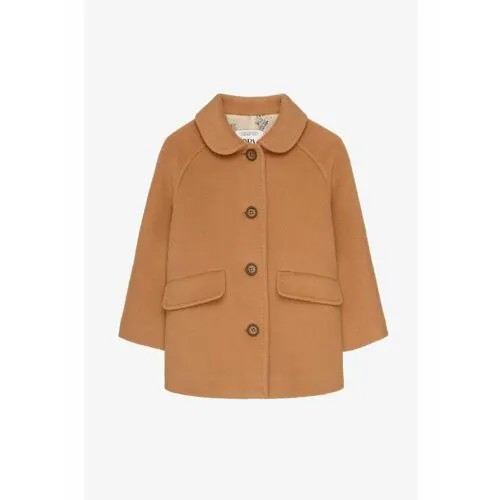 Пальто Zara, размер 128, горчичный