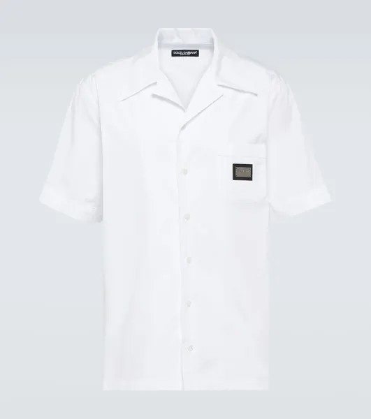 Рубашка из хлопка с логотипом Dolce&Gabbana, белый