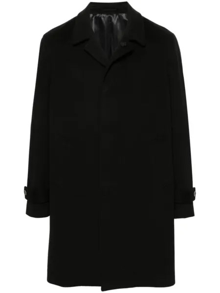 Lardini однобортное пальто из вирджинской шерсти, черный