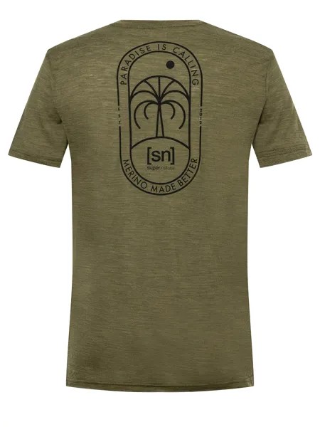 Рубашка super.natural Merino T Shirt, цвет olivgrün