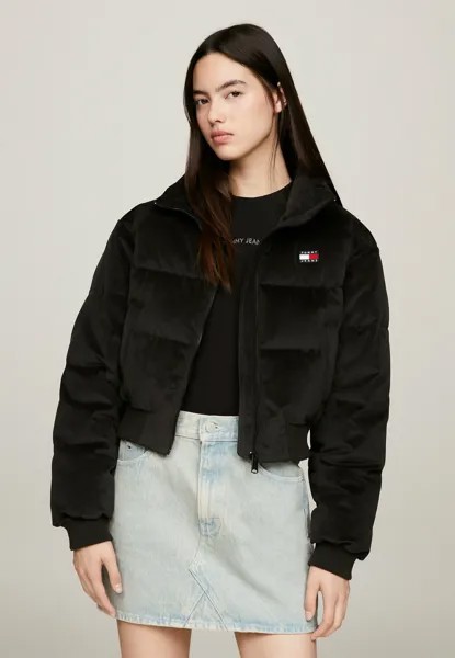 Зимняя куртка Cropped Puffer Tommy Jeans, черный